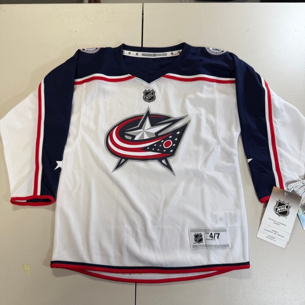 Columbus Blue Jackets NHL Youth Team Jersey 4/7 NWT *See Notes*